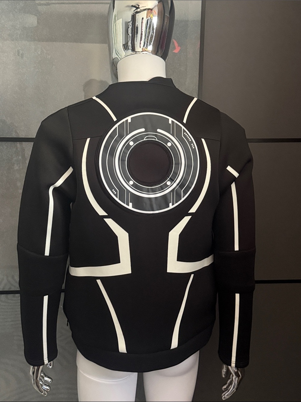 Disney TRON light up Black Jacket with White Trim - Picture 4 of 5